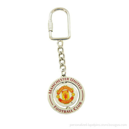 Manchester United Football Club Shape Zinc Alloy Metal Keychains Suitable For Kinds Of Promotional